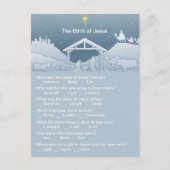 Geburt Jesu Spaß Weihnachten Trivia Postkarte (Vorderseite)