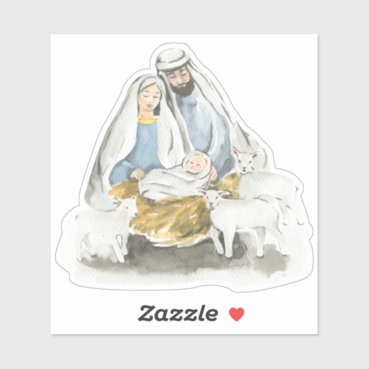 Geburt Jesu Weihnachten Aufkleber (Blatt)