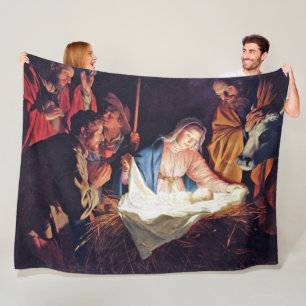 GEBURT JESUS FLEECEDECKE