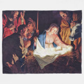GEBURT JESUS FLEECEDECKE (Vorderseite (Horizontal))