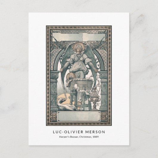 Geburt Jesus Geburtsname Engel Vintage Weihnachten Postkarte (Vorderseite)