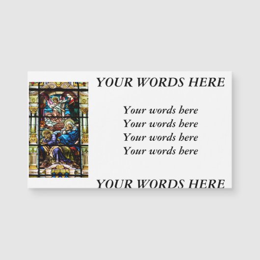 Geburt Jesusgläserfenster Magnetkarte (Vorderseite)