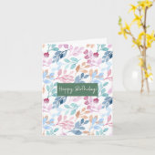 Geburt-Karte für Aquarellfarben-Naturmuster Karte (Gelbe Blume)