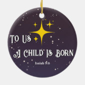 Geburt Keramik Ornament (Hinten)