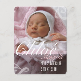 Geburt - Mädchen Ankündigung