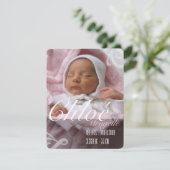 Geburt - Mädchen Ankündigung (Stehend Vorderseite)