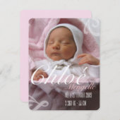 Geburt - Mädchen Ankündigung (Vorne/Hinten)
