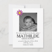 Geburt - Mädchen Ankündigung (Vorderseite)