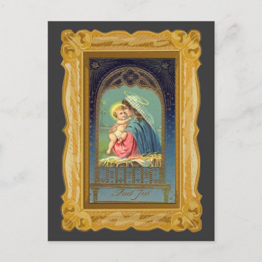 Geburt Maria hält den Jungen Jesus. Postkarte (Vorderseite)