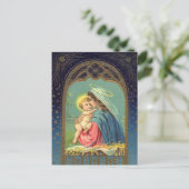 Geburt Maria hält den Jungen Jesus. Postkarte (Stehend Vorderseite)