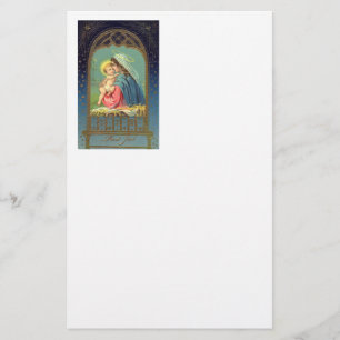 Geburt Mariä mit dem Baby Jesus Briefpapier