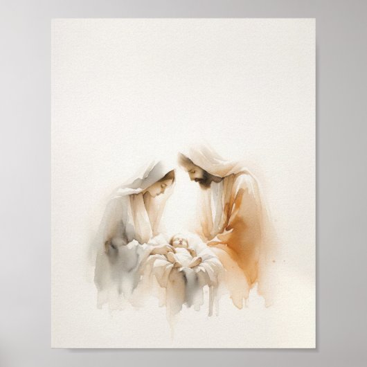 Geburt - Minimalistisch moderne Wasserfarbe Poster (Vorne)