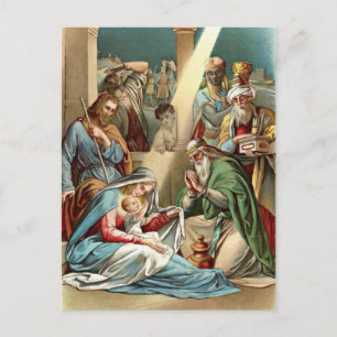 Geburt mit klugen Männern Postkarte