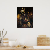 Geburt mit Saint Francis und Saint Lawrence Poster (Küche)