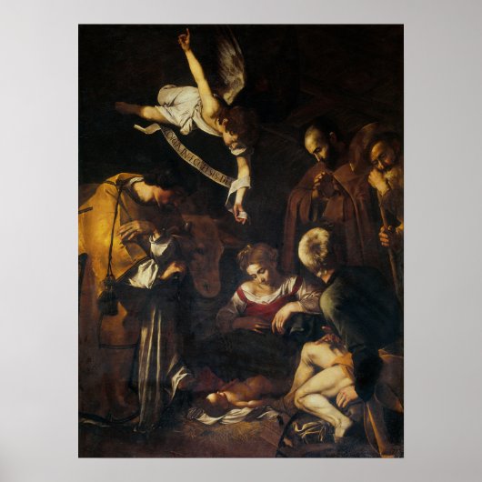 Geburt mit Saint Francis und Saint Lawrence Poster (Vorne)