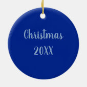 Geburt mit Weihnachten + Datum Keramik Ornament (Hinten)