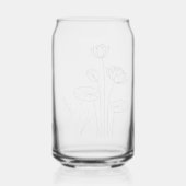 Geburt Monat Blume Juli Wasser Lily Bridesmaid Dosenglas (Rückseite)