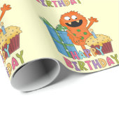 Geburt Monster Cartoon Packpapier (Rolleneckpunkt)