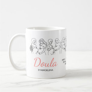 Geburt Nachgeburt Line Art Hebamme Doula Kaffeetasse