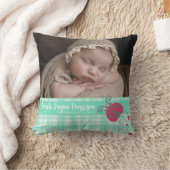 Geburt neugeborene Geschenk ladybug aqua grünes Ki Kissen (Decke)