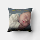 Geburt Notfall kundengebundener PhotoGold Kissen (Rückseite)