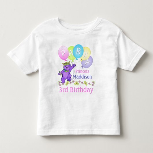 Geburt Prinzessin, Individuelle Name Kleinkind T-shirt (Vorderseite)