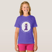 Geburt Prinzessin Lila Silhouette Mädchen T-Shirt (Vorne ganz)