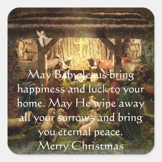 Geburt Quadratischer Aufkleber (Vorderseite)