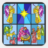 Geburt Quadratischer Aufkleber (Vorderseite)