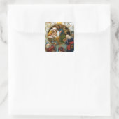 Geburt Quadratischer Aufkleber (Tasche)