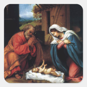 Geburt Quadratischer Aufkleber