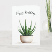 Geburt Sukkulente Pflanze in Pot Karte (Vorderseite)