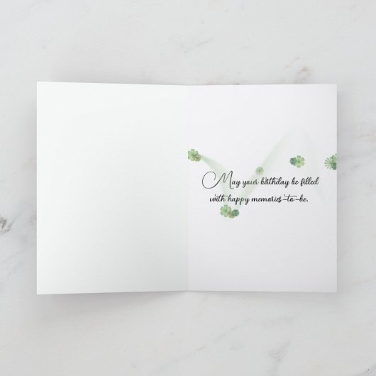 Geburt Sukkulente Pflanze in Pot Karte (Innenseite)