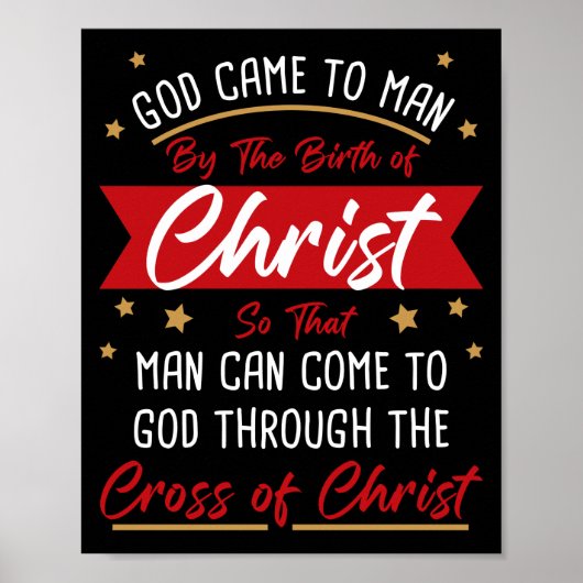 Geburt und Kreuz Jesu Christi: Christlicher Glaube Poster (Vorne)