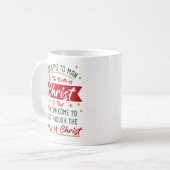 Geburt und Kreuz Jesu Christi Weihnachtsfiest  Kaffeetasse (Vorderseite Links)