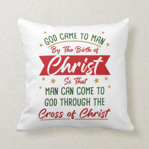 Geburt und Kreuz Jesu Christi Weihnachtsfiest Kissen