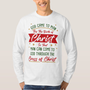 Geburt und Kreuz Jesu Christi Weihnachtsfiest T-Shirt