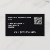 Geburt und Postpartum Doula Custom QR Visitenkarte (Rückseite)