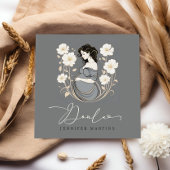 Geburt und Postpartum Doula QR Code Quadratische Visitenkarte