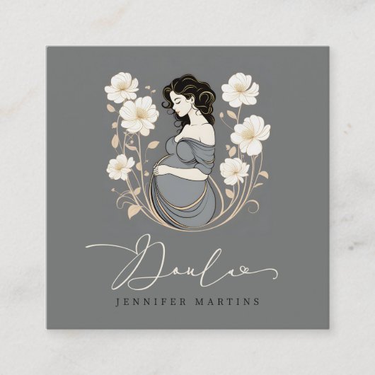 Geburt und Postpartum Doula QR Code Quadratische Visitenkarte (Vorderseite)