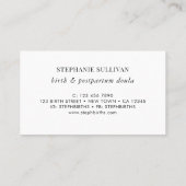 Geburt und Postpartum Doula Visitenkarte (Rückseite)