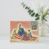 Geburt unserer Flagge Postkarte (Stehend Vorderseite)