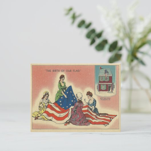 Geburt unserer Flagge Postkarte (Stehend Vorderseite)