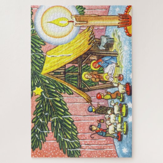 Geburt unter dem Weihnachtsbaumpuzzle Puzzle (Vertikal)