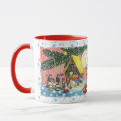 Geburt unter der Weihnachtsbaum-Tasse Tasse (Links)