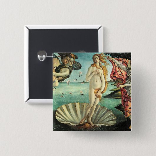 Geburt Venus Botticelli Button (Vorne & Hinten)