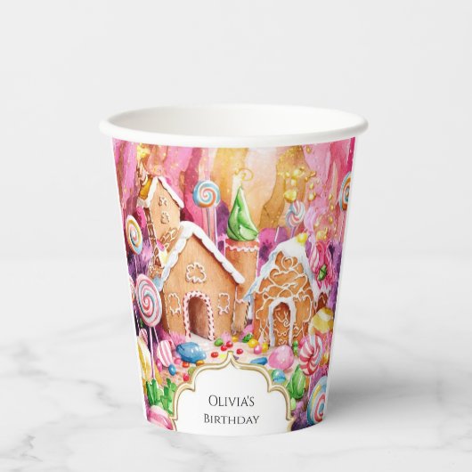 Geburt von Kindercandyland Pappbecher (Vorderseite)