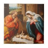 Geburt von Lorenzo Lotto Fliese (Vorderseite)