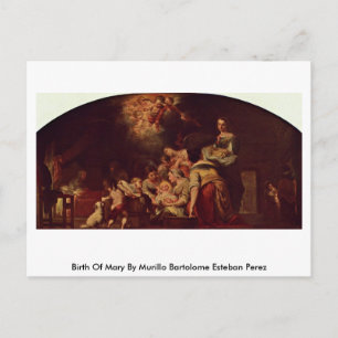 Geburt von Mary von Murillo Bartolome Esteban Pere Postkarte