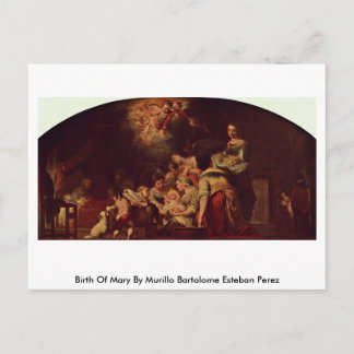 Geburt von Mary von Murillo Bartolome Esteban Pere Postkarte